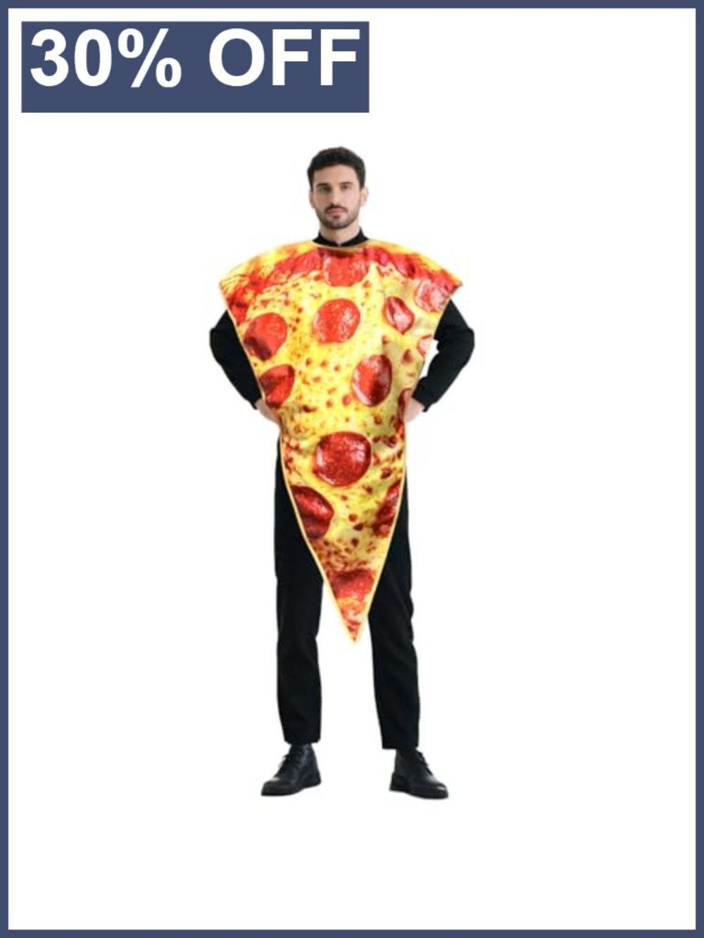 Adult Pizza Slice Costume Polyester Foam Halloween Food Outfit
